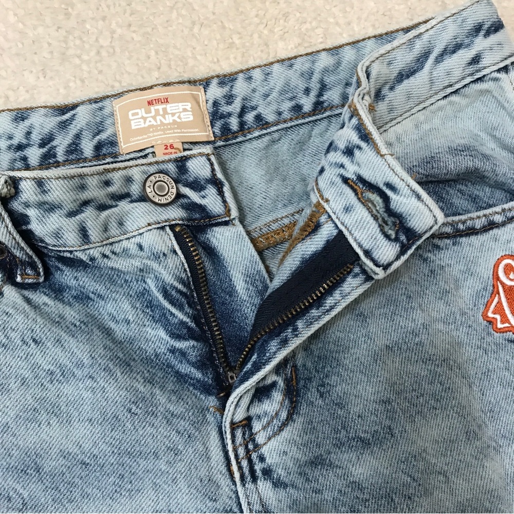 Pacsun Outer Banks Baggy Jeans Low Rise Blue Size 26 - Picture 7 of 16
